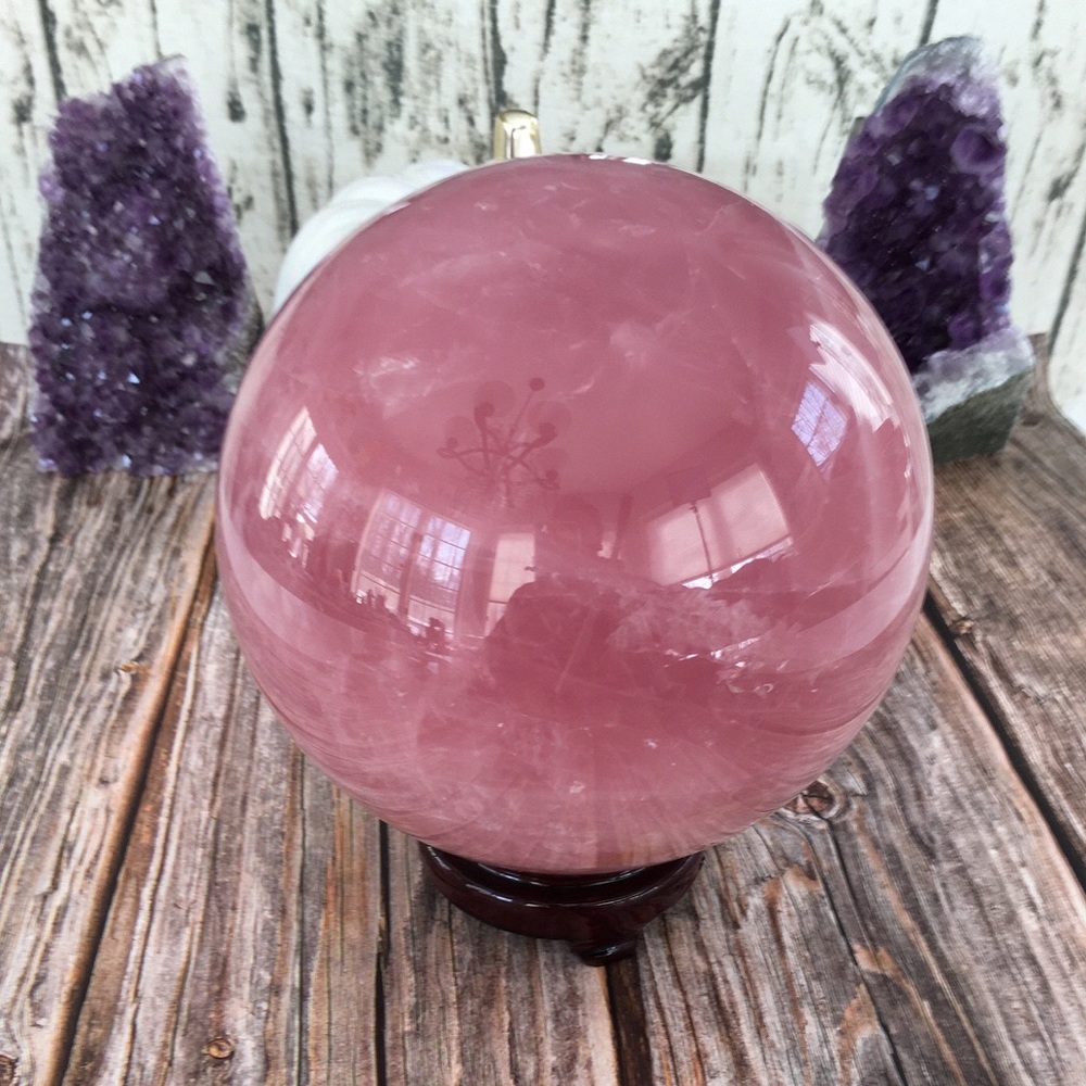 16lbs Bubblegum pink Rose Quartz Sphere